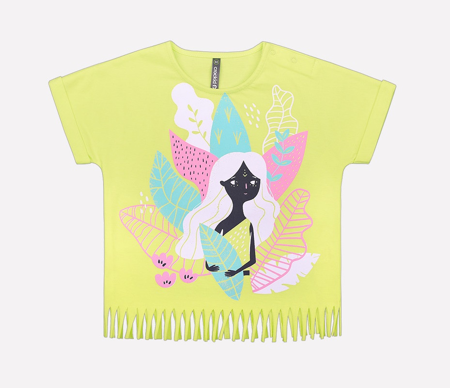 картинка Футболка для девочки Crockid КР 300626 лайм1 к205 от магазина детских товаров ALiSa