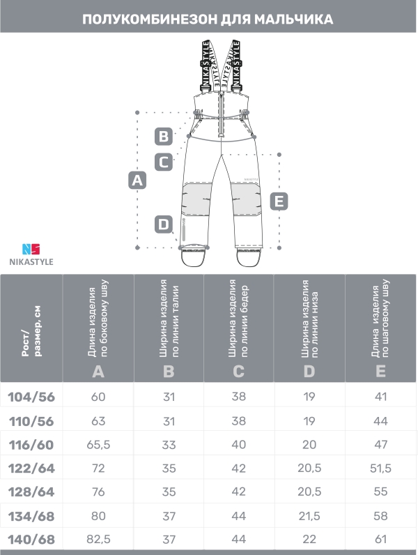 картинка Полукомбинезон зимний NIKASTYLE 3з5124 Графит от магазина детских товаров ALiSa