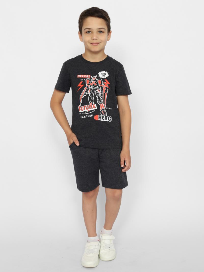 картинка Футболка для мальчика CWKB 63390-12 Темно-серый меланж от магазина детских товаров ALiSa