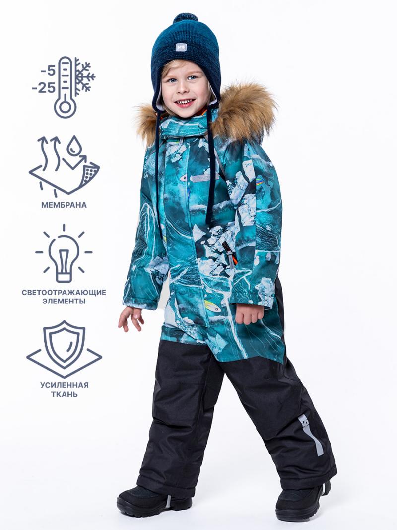 картинка Комбинезон зимний для мальчика NIKASTYLE 8з0923 атлантик черный от магазина детских товаров ALiSa