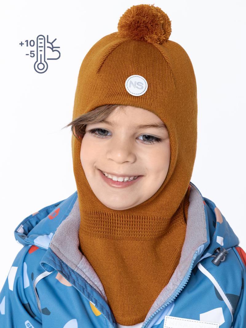 картинка Шлем демисезонный для мальчика NIKASTYLE 10м10124 кэмел от магазина детских товаров ALiSa