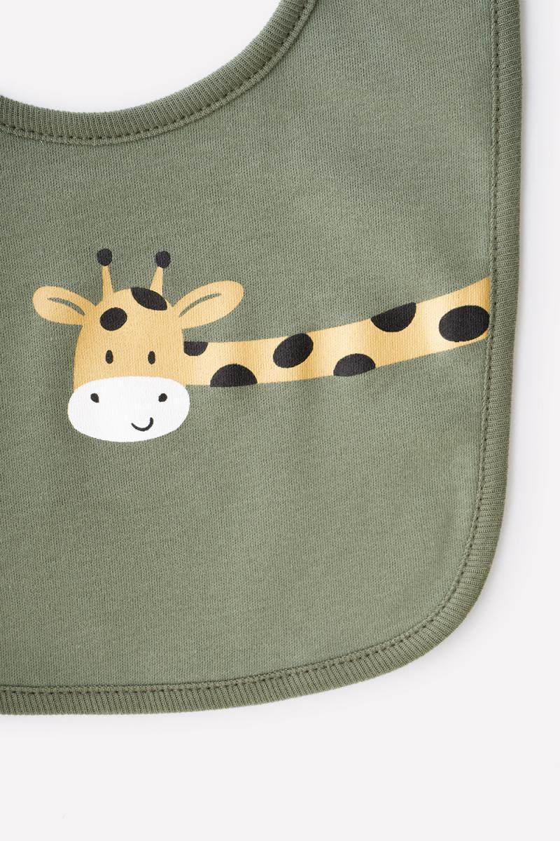 картинка Фартук-нагрудник для мальчика Crockid К 8526 зеленый (веселые жирафы) я108 от магазина детских товаров ALiSa