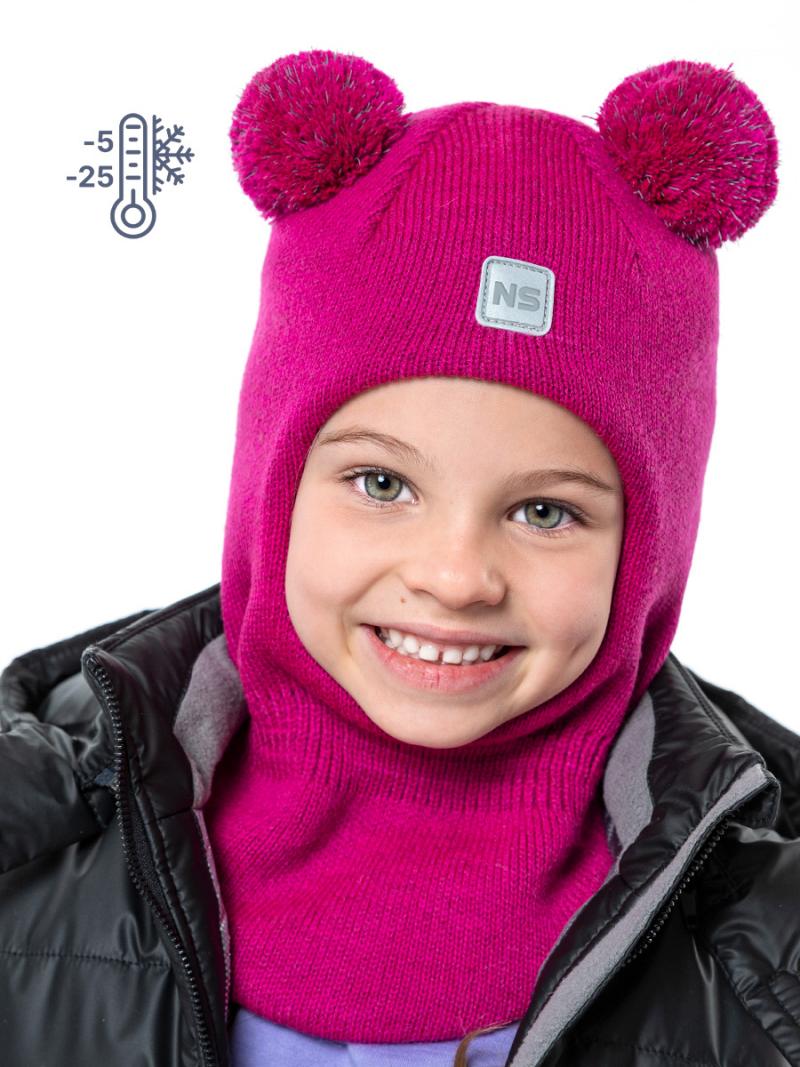 картинка Шлем утепленный для девочки NIKASTYLE 10з13023 фуксия от магазина детских товаров ALiSa