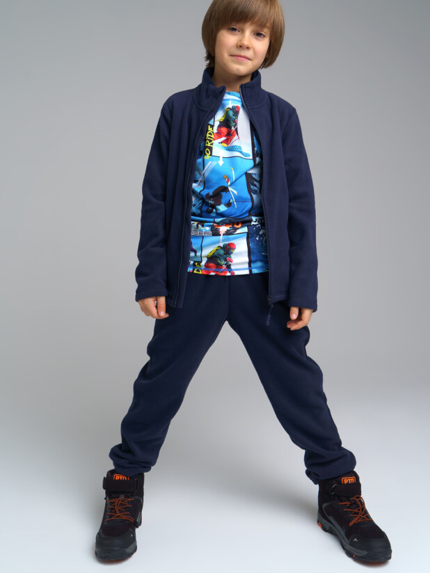 картинка Комплект флисовый для мальчика PL 32211448 толстовка, брюки от магазина детских товаров ALiSa