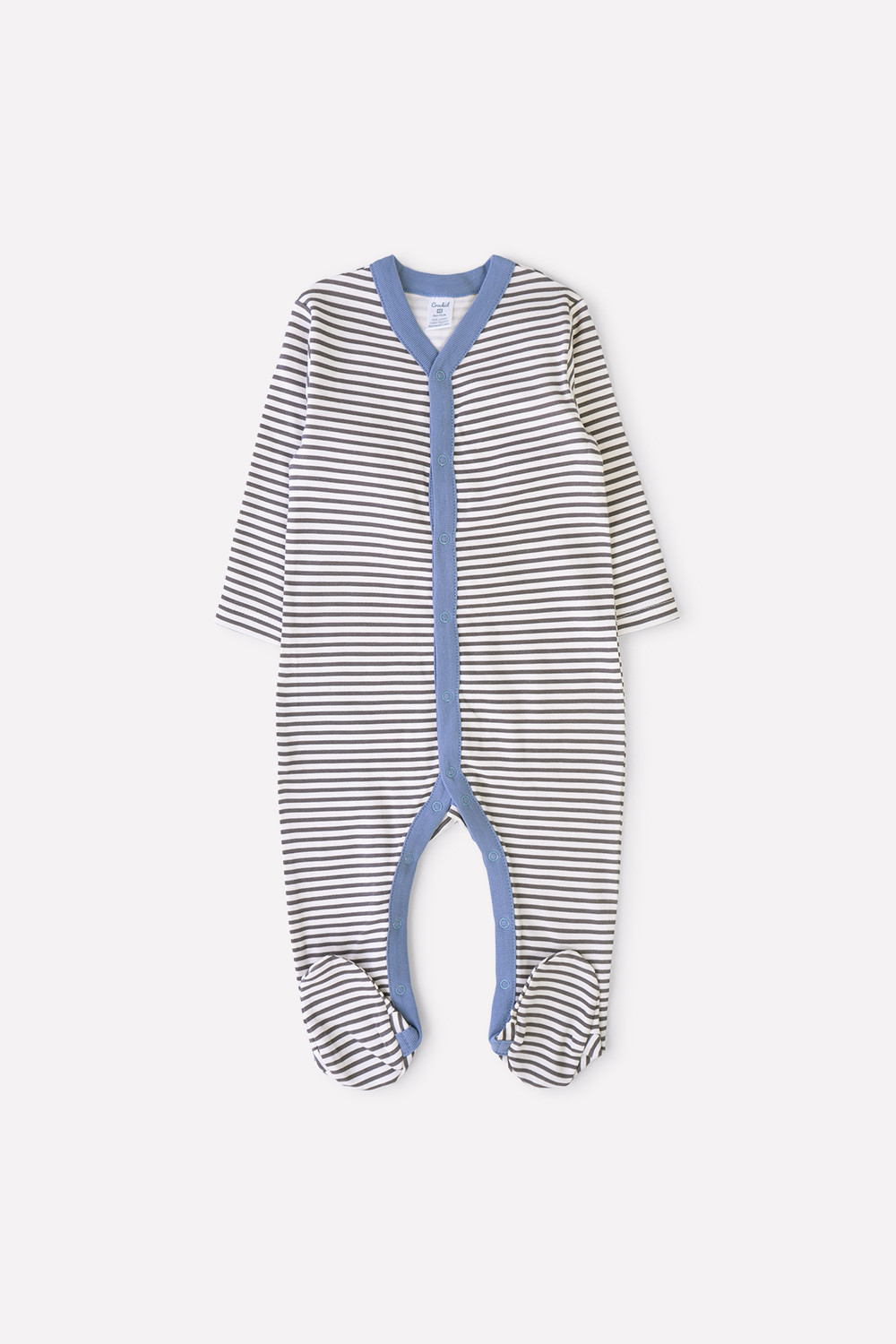картинка Комбинезон для мальчика Crockid К 6025 серо-голубая полоска я112 от магазина детских товаров ALiSa