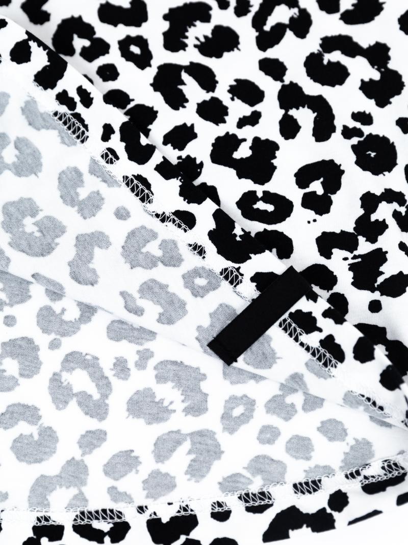 картинка Футболка для девочки Baby Boom Ф125/1-К-Б Леопард чёрно белый от магазина детских товаров ALiSa