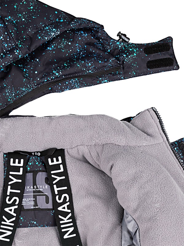 картинка Комплект зимний для мальчика NIKASTYLE 7з5924 Черный бирюза от магазина детских товаров ALiSa