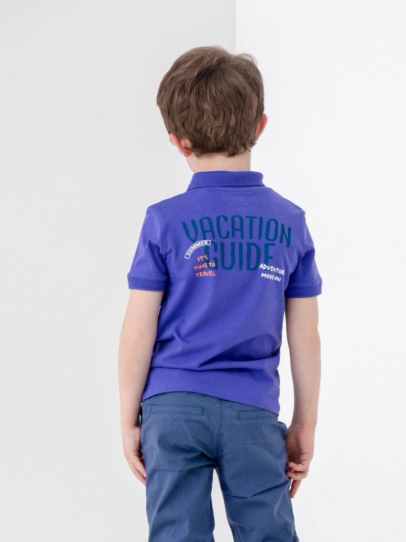 картинка Рубашка-поло для мальчика Cherubino CSKB 63109-44-318 Фиолетовый от магазина детских товаров ALiSa