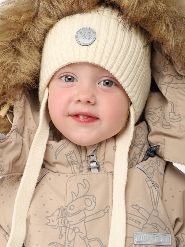 картинка Комбинезон для девочки NIKASTYLE 8з0425 Латте Серый от магазина детских товаров ALiSa