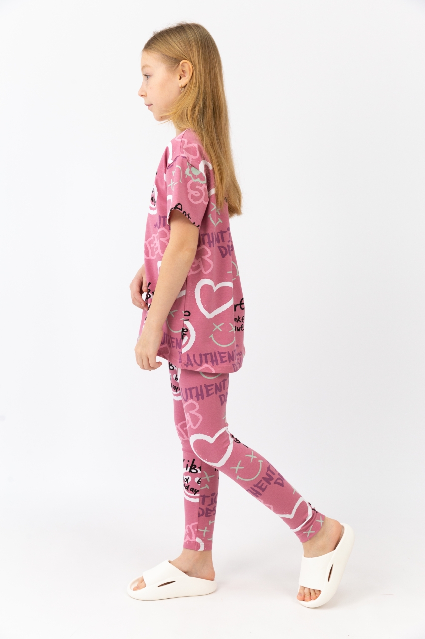 картинка Легинсы для девочки Baby Boom П66/14-К Граффити Б117 от магазина детских товаров ALiSa