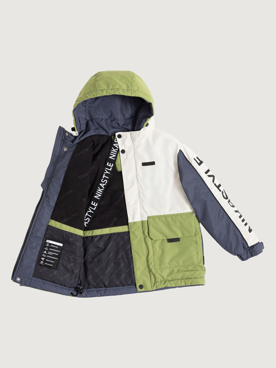 картинка Куртка утеплённая для мальчика NIKASTYLE 4м4325 Кешью лайм от магазина детских товаров ALiSa