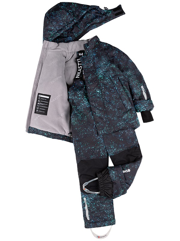 картинка Комплект зимний для мальчика NIKASTYLE 7з5924 Черный бирюза от магазина детских товаров ALiSa