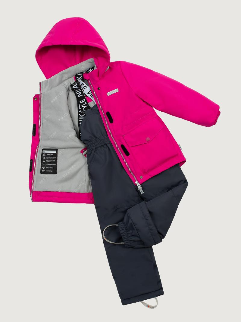 картинка Комплект утеплённый для девочки NIKASTYLE 7м2225 Фуксия графит от магазина детских товаров ALiSa