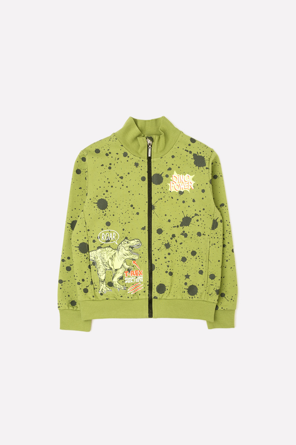 картинка Куртка для мальчика Crockid К 301127 зеленый, брызги краски к1251 от магазина детских товаров ALiSa