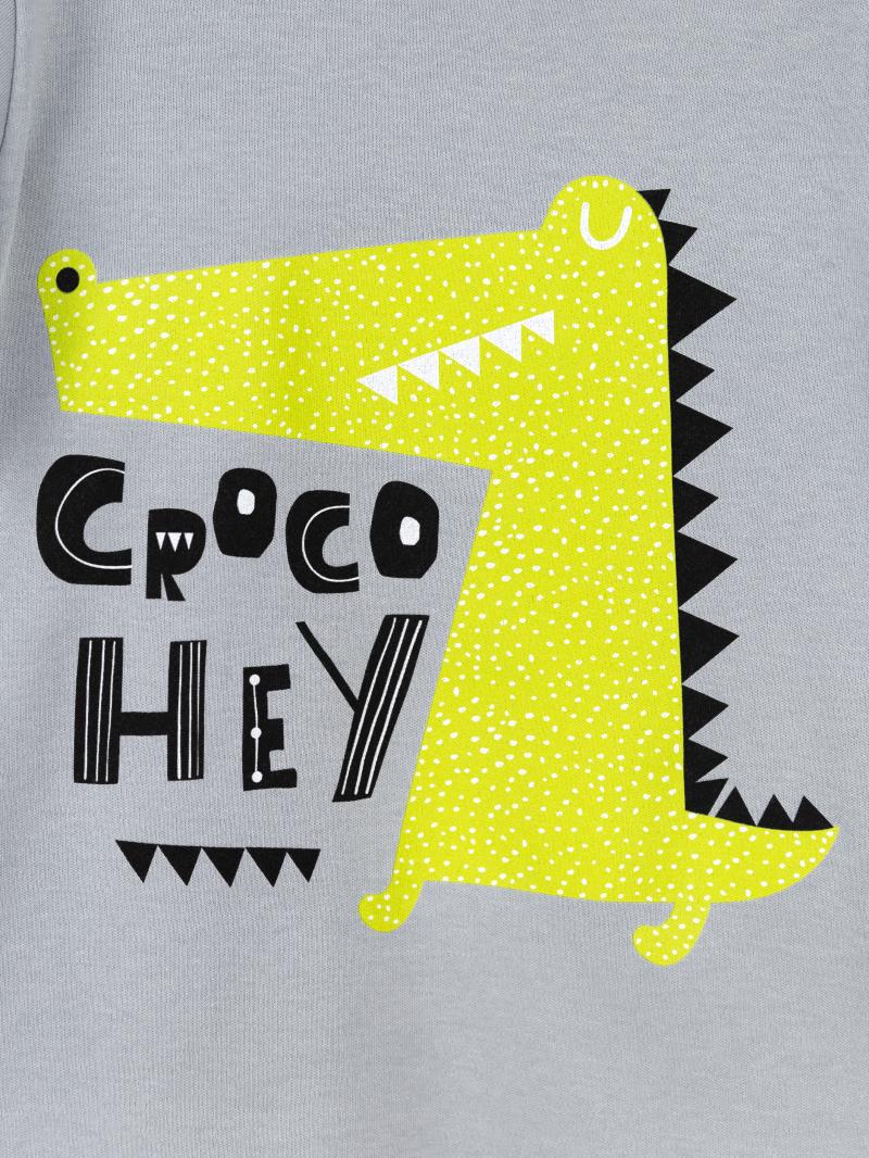 картинка Пижама для мальчика Baby Boom КС16/1-И Серый Croco + полоса зеленая точки от магазина детских товаров ALiSa