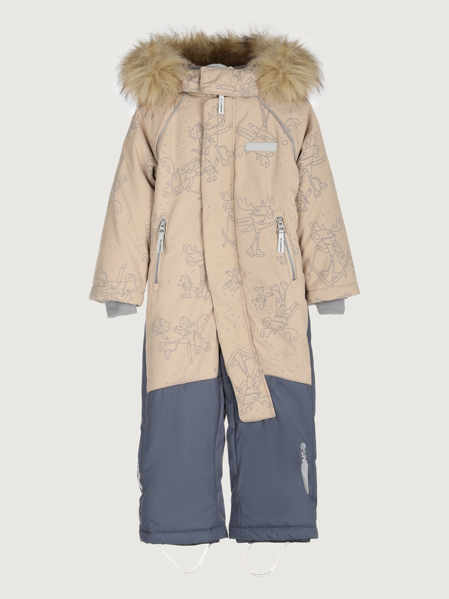 картинка Комбинезон для девочки NIKASTYLE 8з0425 Латте Серый от магазина детских товаров ALiSa