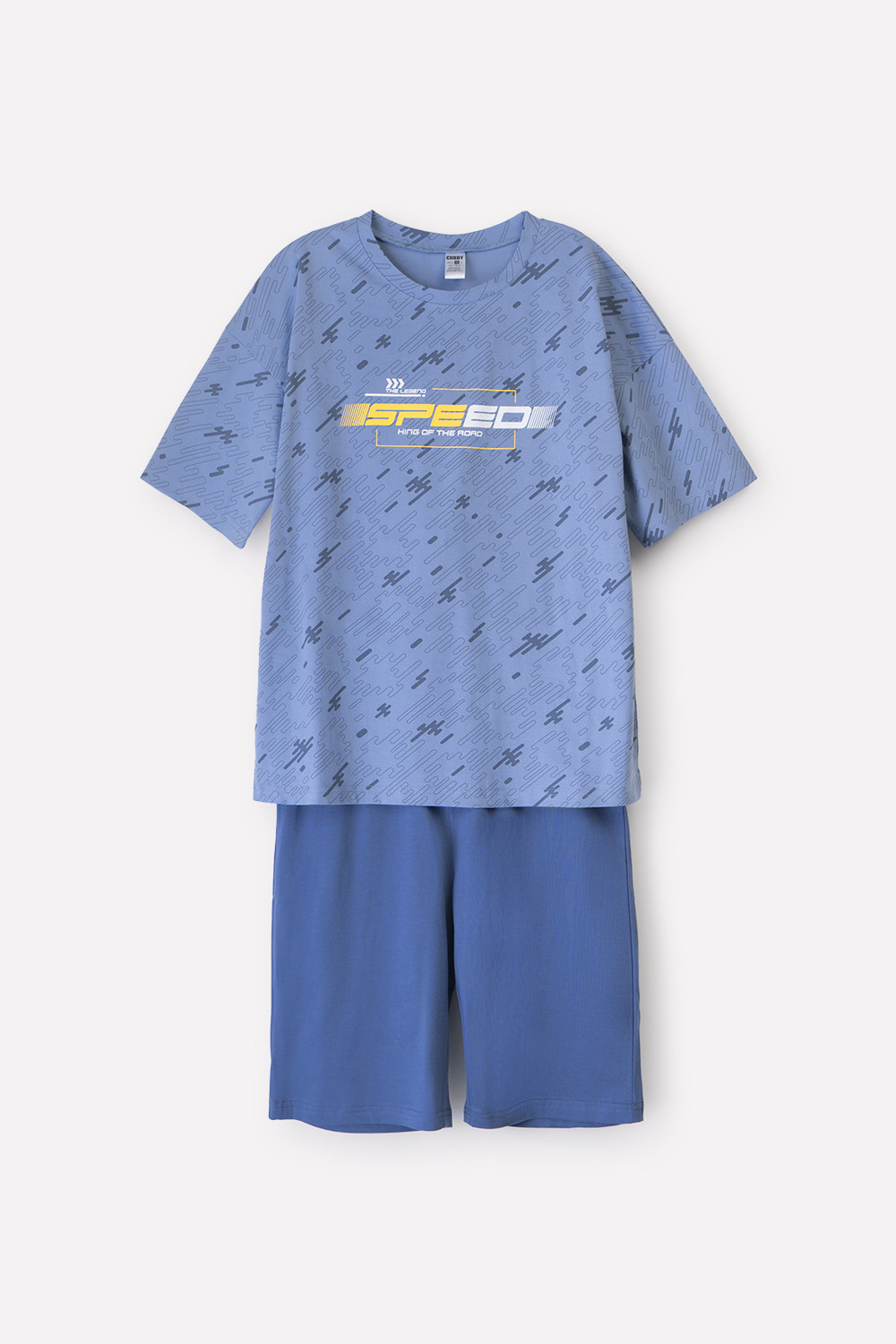 картинка Пижама для мальчика КБ 2808 пыльно-голубой джинс, грозовая туча от магазина детских товаров ALiSa