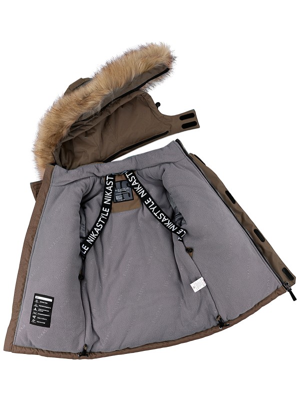 картинка Куртка зимняя для мальчика NIKASTYLE 4з3324 Орех от магазина детских товаров ALiSa