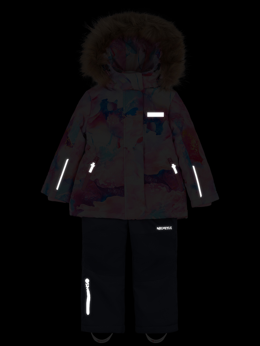 картинка Комплект зимний для девочки NIKASTYLE 7з1224 Розовый серый от магазина детских товаров ALiSa