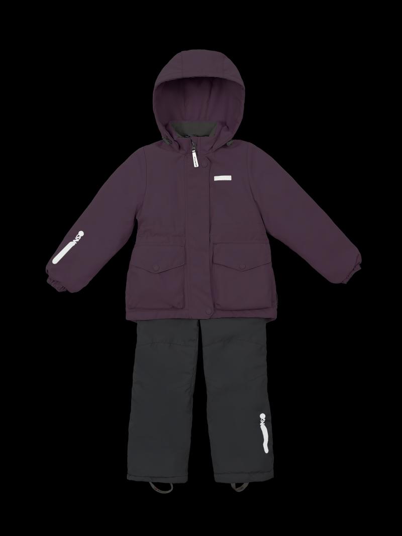 картинка Комплект утеплённый для девочки NIKASTYLE 7м2225 Орхидея серый от магазина детских товаров ALiSa