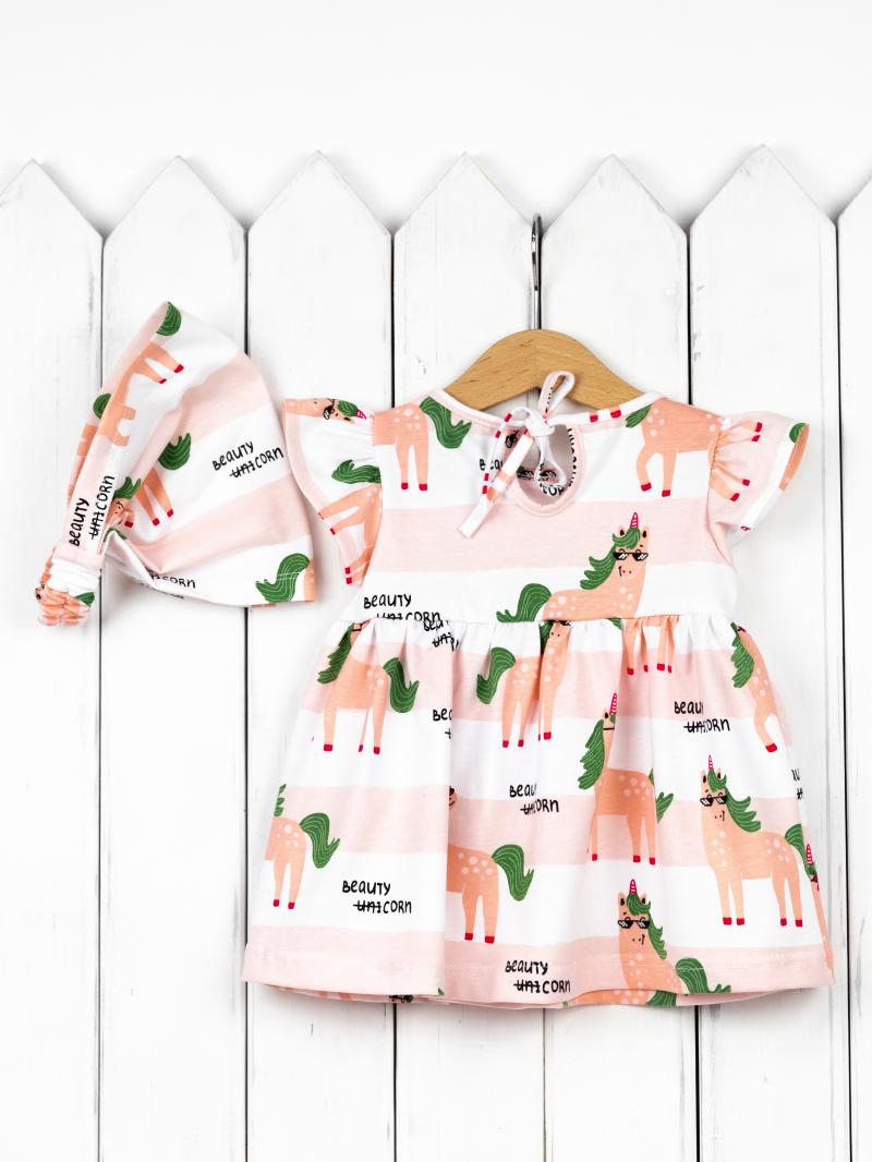 картинка Комплект для девочки Baby Boom КД310/2-К я716 Единороги на полоске от магазина детских товаров ALiSa