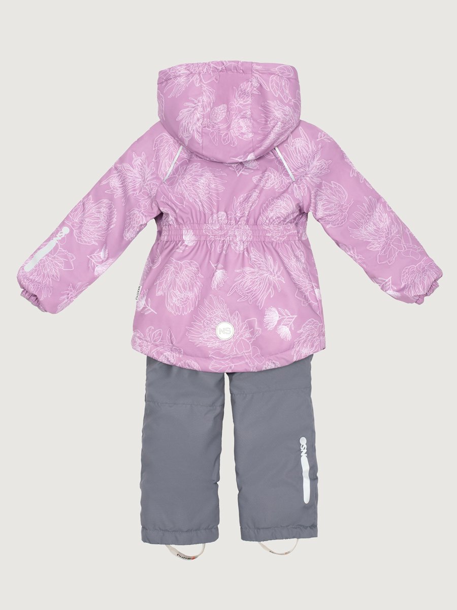 картинка Комплект утеплённый для девочки NIKASTYLE 7м2025 Орхидея серый от магазина детских товаров ALiSa
