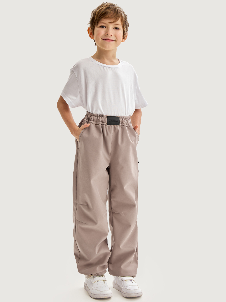 картинка Брюки Софтшел NIKASTYLE 2л19125 Какао от магазина детских товаров ALiSa