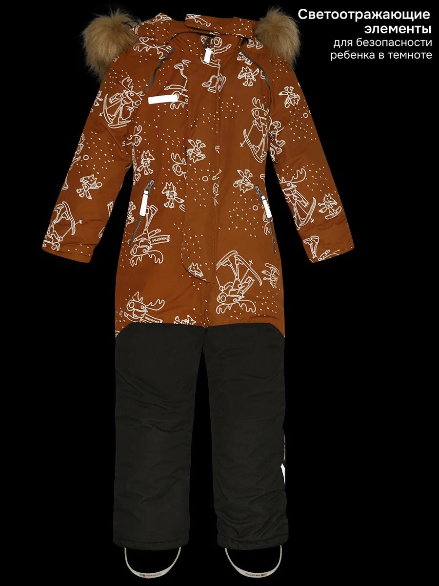 картинка Комбинезон для мальчика NIKASTYLE 8з0525 Кэмел Черный от магазина детских товаров ALiSa