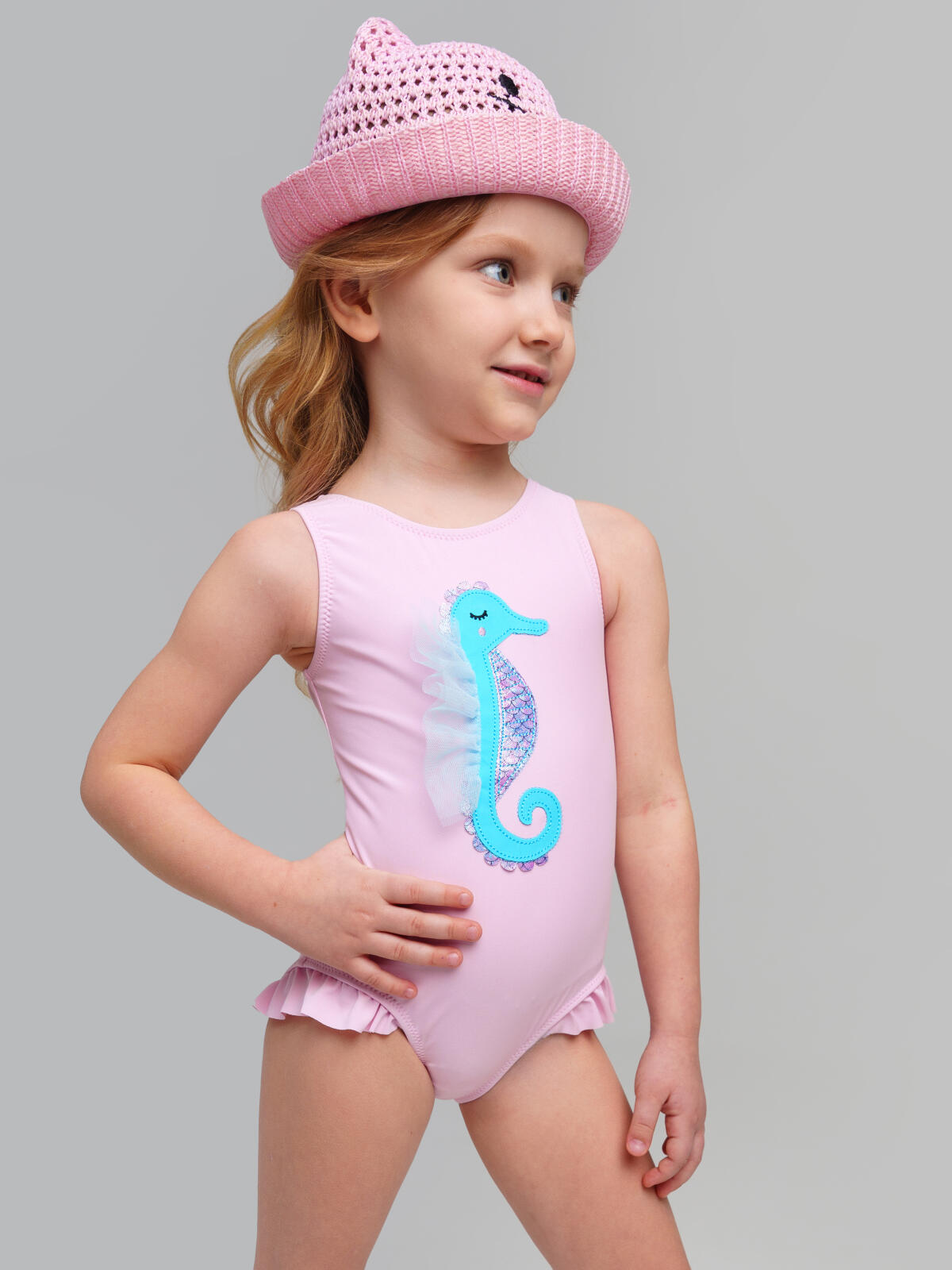 картинка Купальник для девочки PL 12522406 Светло-розовый от магазина детских товаров ALiSa