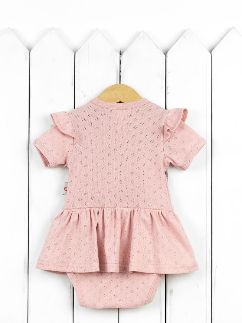 картинка Боди-платье для девочки Baby Boom Б138/2-Р я712 Ажур розовый от магазина детских товаров ALiSa