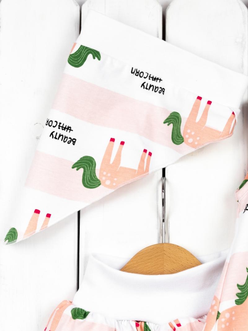 картинка Комплект для девочки Baby Boom КД358/2-К Единороги на полоске я716 от магазина детских товаров ALiSa