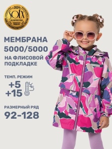 Ветровка для девочки NIKASTYLE 4л3025 Ягода