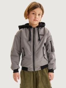 Куртка утеплённая для мальчика NIKASTYLE 4м5525 Серый