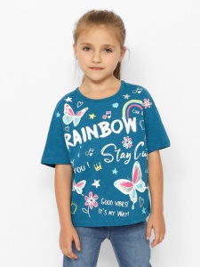 Футболка для девочки CWKG 63730-39-389 Морская волна