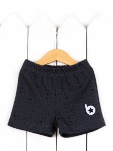 Шорты для мальчика Baby Boom П136/2-И Значки чёрные на графите я735