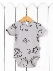 Боди для мальчика Baby Boom Б98/9-К Сафари на сером я736