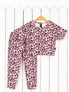 Пижама для девочки Baby Boom КС23/1-И Лео розово-чёрный