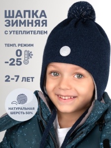 Шапка утепленная для мальчика NIKASTYLE 11з15424 Неви