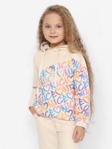 Толстовка для девочки CWKG 63734-13-389 Бежевый меланж