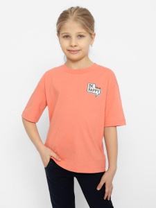 Футболка для девочки CSJG 63653-28 Коралловый