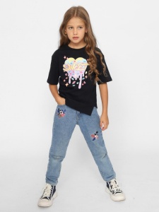 Футболка для девочки CWKG 63731-22-389 Черный
