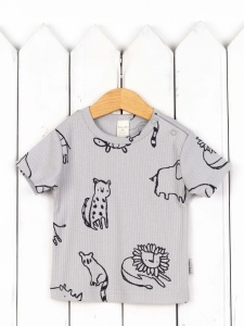 Футболка для мальчика Baby Boom BB Ф88/19-К Сафари на сером я736