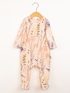 Комбез на стопе для девочки Baby Boom К270/10013-И(Н) Птички на розовом