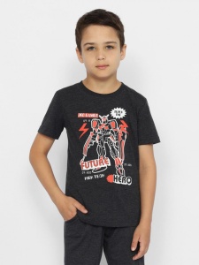 Футболка для мальчика CWKB 63390-12 Темно-серый меланж