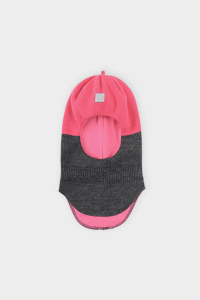 Шапка-шлем для девочки Crockid КВ 20284/ш серый, розовый