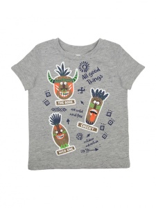 Футболка для мальчика CSKB 63289-11-332 Светло-серый меланж