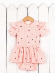 Боди-платье для девочки Baby Boom Б138/4-Р Цветочки на пудре