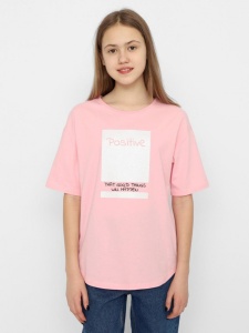 Футболка для девочки CSJG 63481-27-356 Розовый