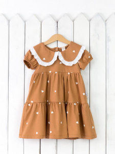 Платье для девочки Baby Boom С198/1-К сердечки на загаре