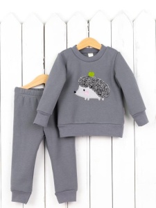 Комплект детский Baby Boom КД482/14-Ф Soft Барашек Ёжик + серый